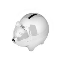 Silver Plated Piggy Bank